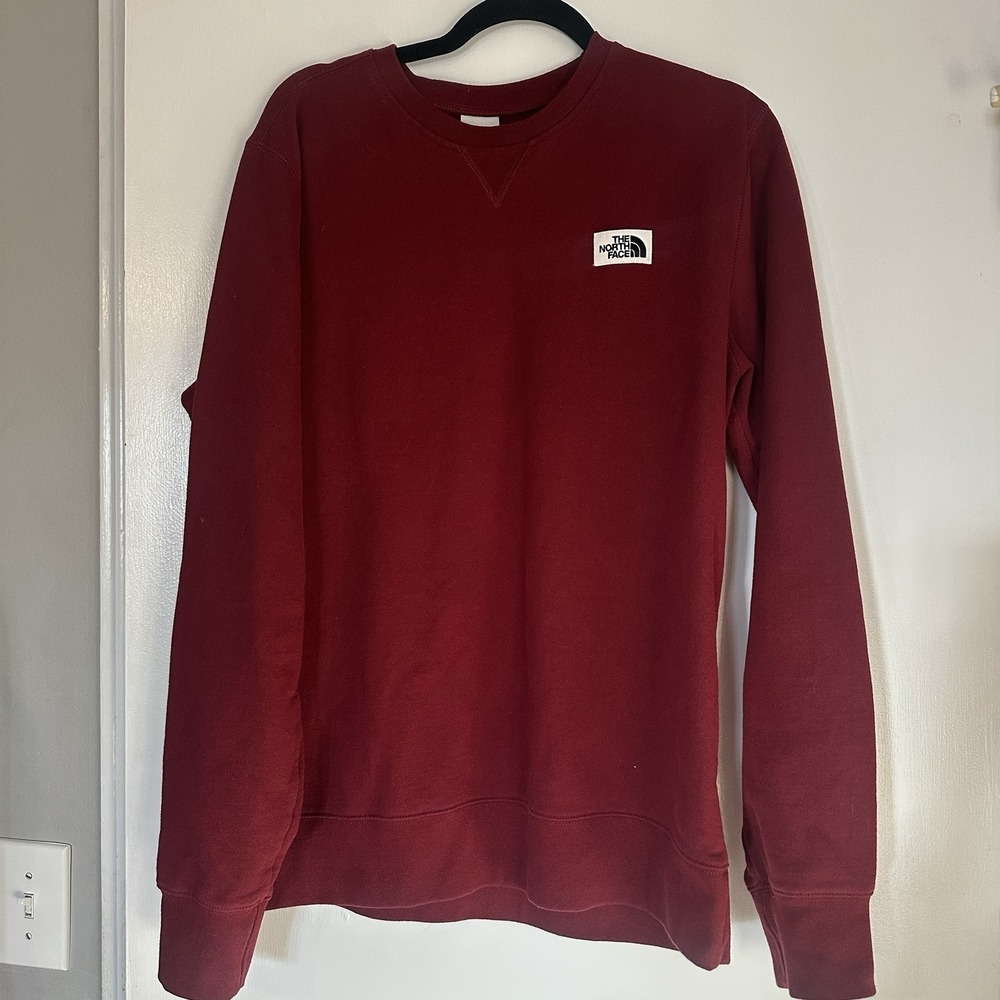 The North Face Sweater Men's Large Red Maroon Crewneck Outdoor Top - Picture 4 of 5